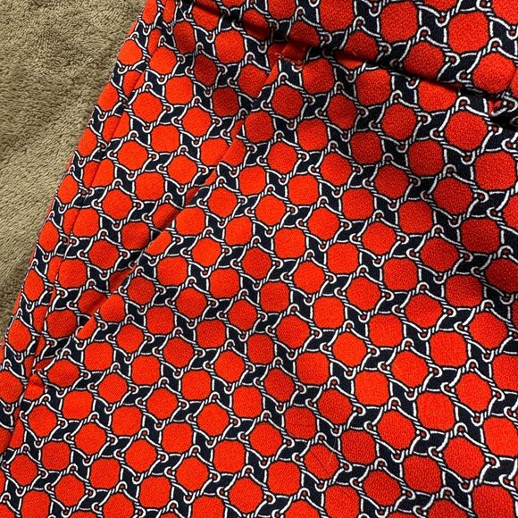Ann Taylor Printed Nautical Shorts Women’s Size 6 | Red & Navy Chain Link - Picture 3 of 5